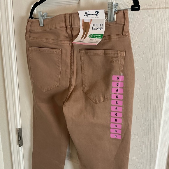 SEVEN 7 JEANS WOMEN'S UTILITY PANT ~ Women's Tan Jeans size 6 - Picture 5 of 8